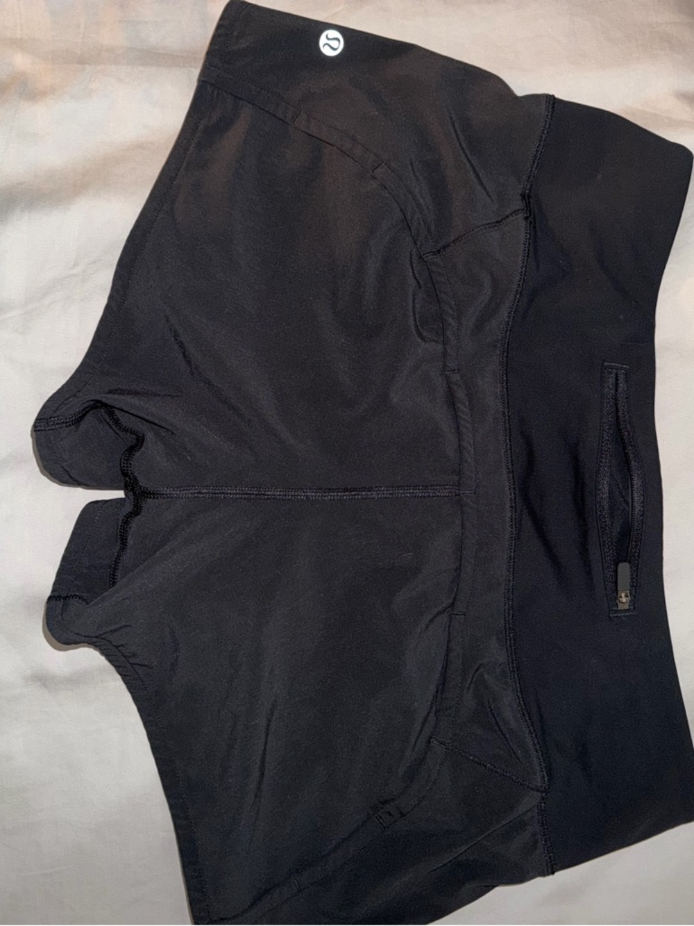 lululemon athletica Black Skort with Zip Pocket